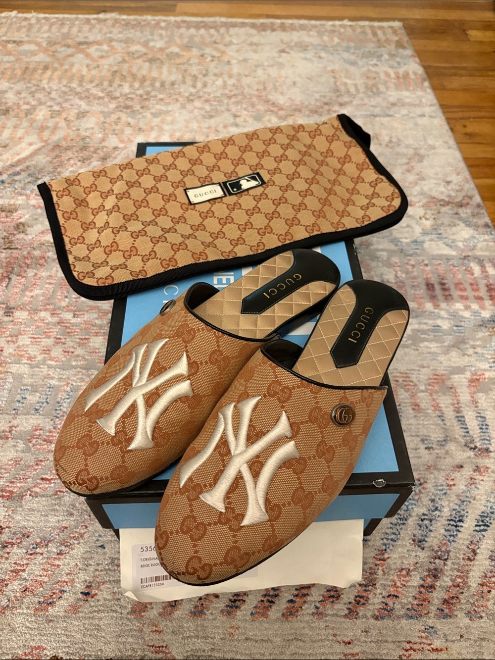Gucci X NY Yankees Princeton Mules Size 7